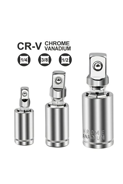 Choice3 360Degree 3PCS 1/4" 3/8" 1/2" Universal Set 360 Deg Rotary Head Ratch...