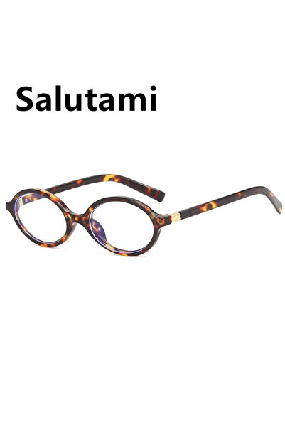 choice2 leopardclear Vintage Small Oval Leopard Black Sunglasses for Women Ne...