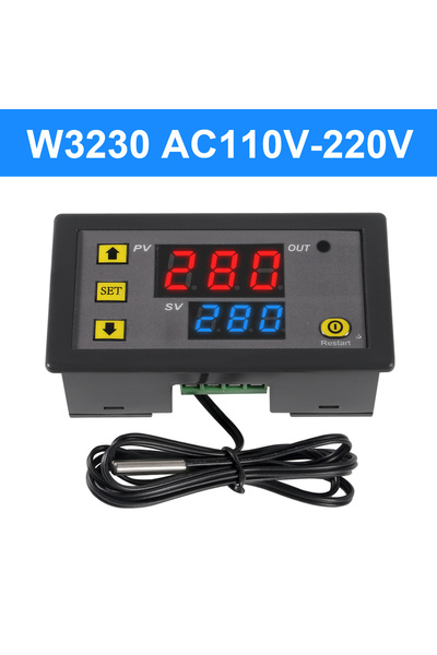 Choice 110-220V W3230 Mini Digital Temperature Controller 12V 24V 220V Thermo...