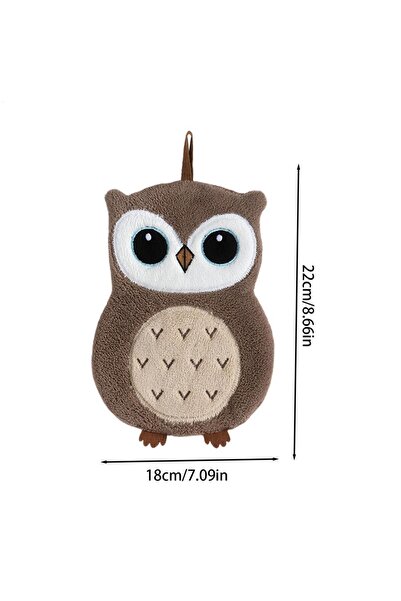 Choice Brown Hand Towel 1PC Cute owl Hanging Towel Kitchen Hand Towel Bathroo...