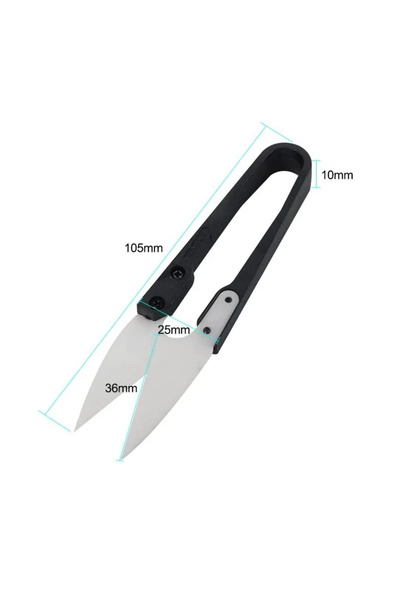 Choice WHITE Insulated ceramic U-shaped scissors special battery repair anti-...