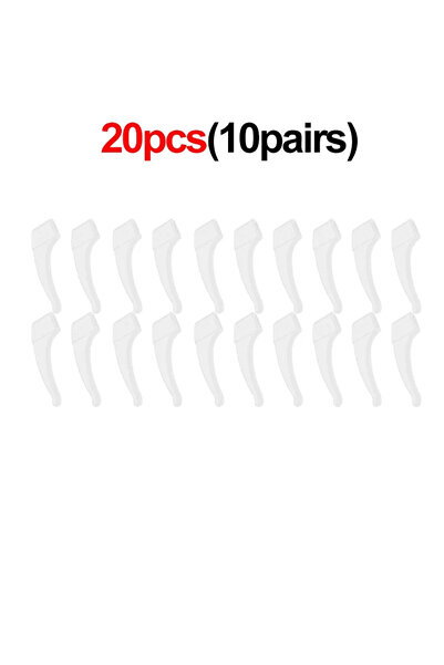 choice2 White 10pairs 2/40pcs Silicone Ear Hook Anti-slip Glasses Leg Ear Sle...