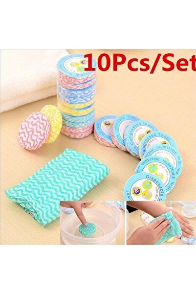 Choice 10 Pcs 10 Pcs For Tourism Portable Compressed Towel Non-woven Fabric E...