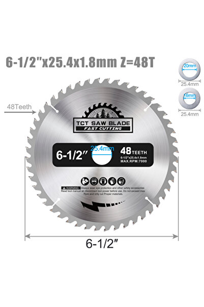 Choice1 165x1.8x25.4x48T XCAN 1PC 6.5inch Circular Saw Blade Wood Cutting Dis...