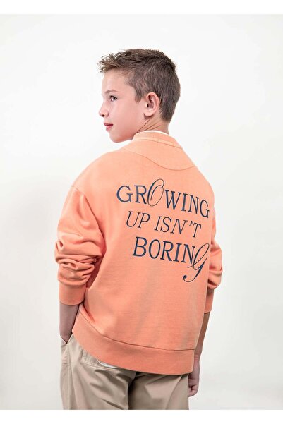 MAYORAL Boston Boys' Two-Thread Sweatshirt Orange