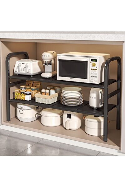 Versatyx ® Extendable & Adjustable 2-Tier Multifunctional Storage Shelf, Unde...
