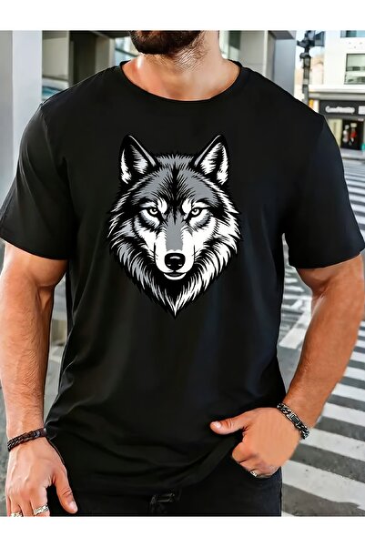yiou trendy clothing تي شيرت أسود عصري بياقة دائرية للاستخدام اليومي