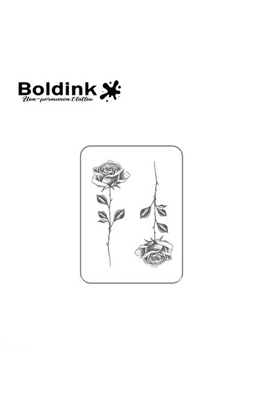 Choice مجموعة وشم مؤقت أنيقة بتصميم خطوط الورد من بولدينك B232-0810M، تدوم حت...