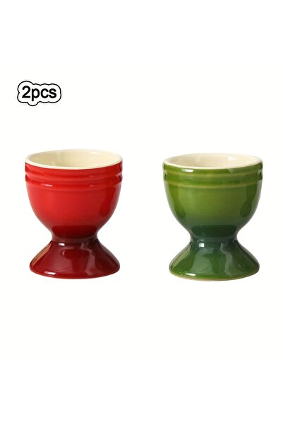 choice2 2pcs 2/4/6pcs Ceramic Egg Cups, Porcelain Colorful Egg Cups, Stand Ho...