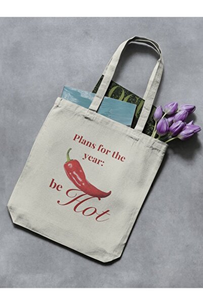 redame Plans for the Year Be Hot Minimalist Written Slogan Cloth Bag Tote Bag