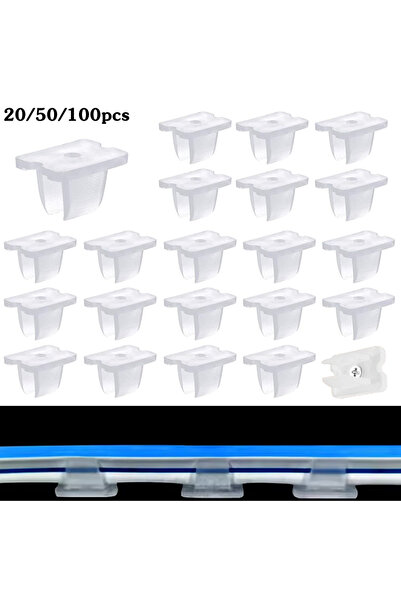 Choice 20 قطعة مشابك تثبيت شريط LED مقاس 6*12 مم مع براغي عالية الجودة لـ 283...