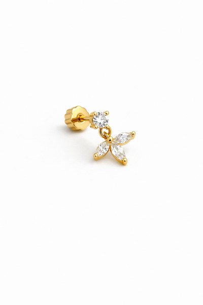 Sade Accessory Üç Taş Sallantılı Piercing