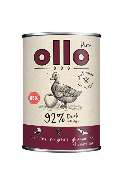 OLLO Rață pură cu măr - hrană umedă pentru câini - 850g