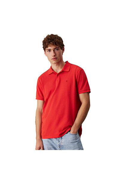 Calvin Klein Tricou polo din bumbac pique pentru bărbați, mărimea M