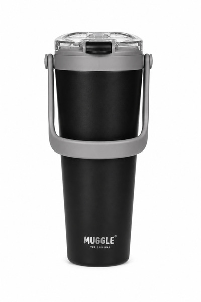 MUGGLE 700 ml Ssm-120 Stainless Steel Thermos Cup with Handle and Straw for C...