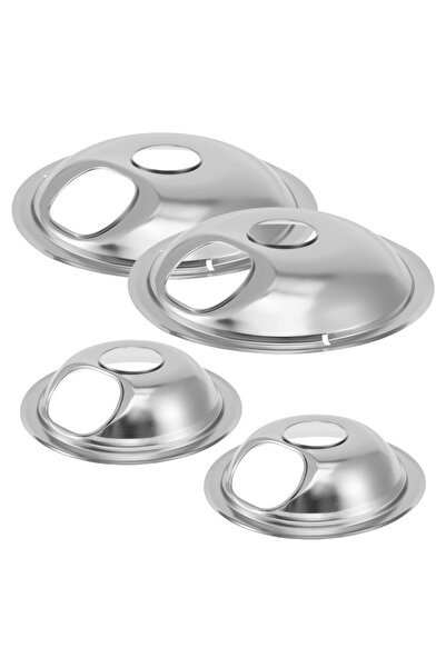 Choice 4pcs 4Pcs Drip Pans Set Round Stove Drip Pans with Chrome Coating Heat...