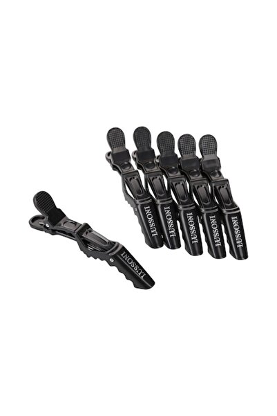 Lussoni Set de 6 agrafe de păr, Lussoni, Agrafe tip crocodil, 11 cm, Negru