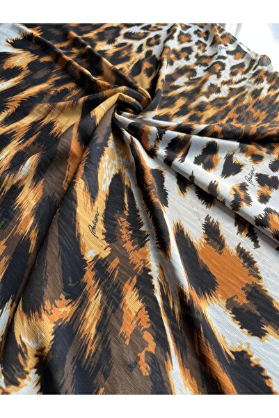 Kumaş sever Patterned Multi Chiffon Fabric Series Double Width Meter Tiger Ge...