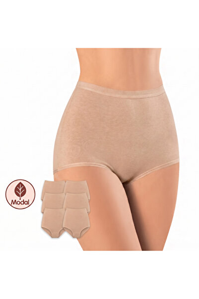 Bleu Petite Pachet de 6 chiloți modelatori din bumbac cu talie extra înaltă
