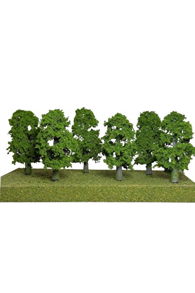 MODEL Doğal Görünümde 6 Adet Maket Ağaç 9 Cm