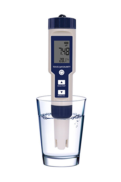 Choice Without Backlight 5 IN 1 PH Temperature TDS EC Salinity Meter Digital ...