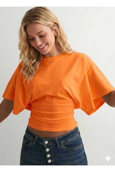 NC Nicee Clothes BLUZĂ NATURALĂ CU MÂNECI LĂRGI, CU POTRIVIRE PE TĂMÂI CULURI