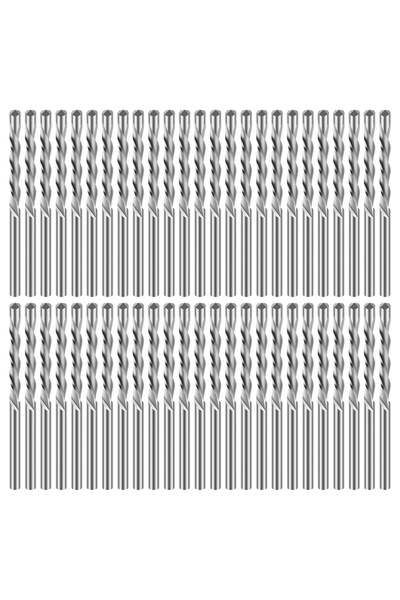 Choice1 Silver 50pcs 50Pcs 1/8 Inch Wall Masonry Drill Bit M2 High Speed Stee...