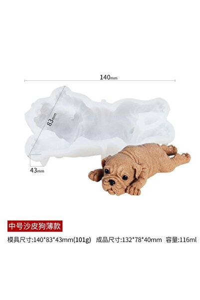 choice2 قالب سيليكون على شكل كلب شاربي ثلاثي الأبعاد، قالب للموس والكيك والآي...