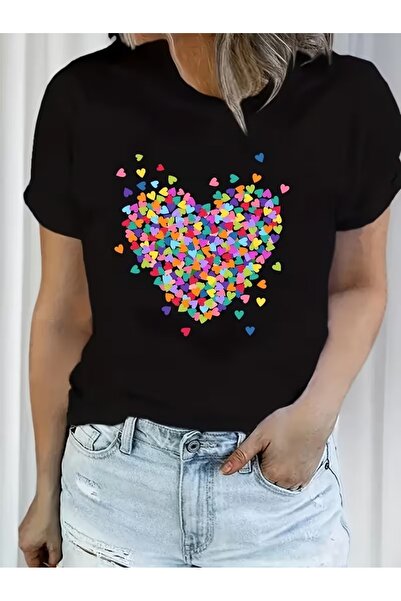 puolikuu Tricou unisex cu croială confortabilă, cu panglică și imprimeu dublu