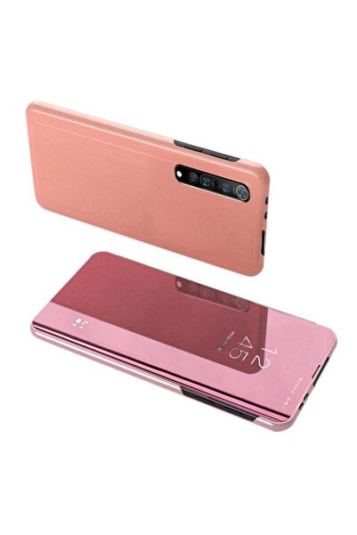 OEM Clear View Cover Xiaomi Mi Note 10 Lite Ροζ Χρυσό