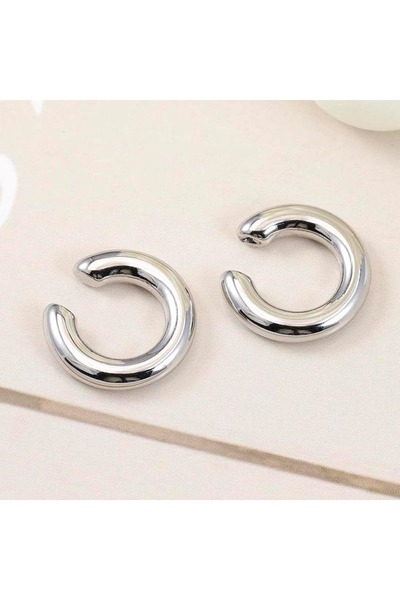 Choice3 silver 1 Pair 4 Pairs or 1 Pair Stainless Steel Gentle Round Earrings...