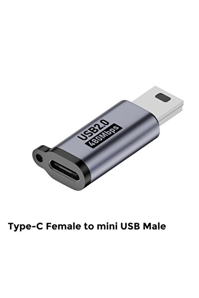 Choice3 محول من النوع C إلى MiniUSB، محول أنثى من النوع C إلى ذكر من نوع Mini...