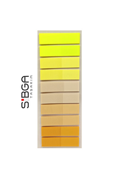 sibga tasarım Şeffaf Sarı Turuncu Postit Post-it Post it. Kitap Ayracı Ayraç ...