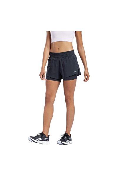 Reebok Femei& # x27;s Pantaloni scurți de alergare 2-în-1 L