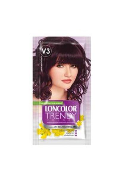 Loncolor Vopsea Semipermanenta Trendy Colors, nuanta V3 saten violin rock, 2x...