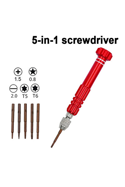 Choice Red 5 in 1 Multi-Function Screwdriver Set Mobile Phone Watch Glasses D...