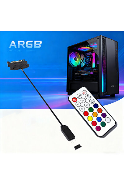 Choice1 وحدة تحكم إضاءة ARGB سوداء من AuyiHomu مع جهاز تحكم عن بعد، كابل محول...
