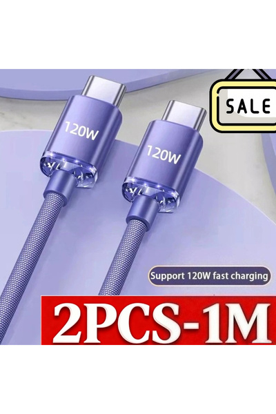 Choice1 2 قطعة - كابل USB Type C بطول 1 متر، كابل شحن سريع من Type C إلى Type...