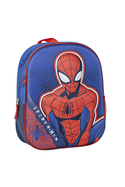 SPIDERMAN Rucsac 3D pentru copii, 26 × 32 × 9 cm, poliester și EVA, albastru/...