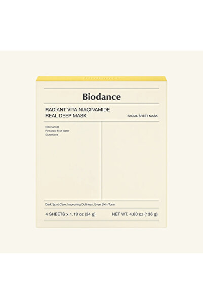 Biodance Μάσκα Ομορφιάς Προσώπου Νιασιναμίδης 4 τεμάχια