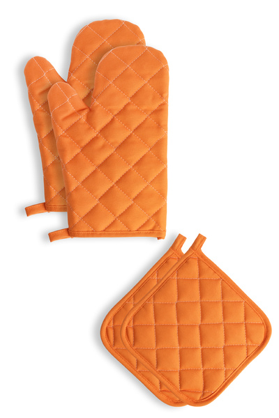 Casasro Waterproof Checkerboard Set - Pack of 4 (Apron + Gloves + Holders)