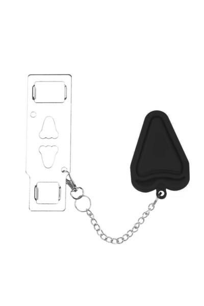 Choice black Security Portable Door Lock Latch No Drill Manual Hotel Room Dev...