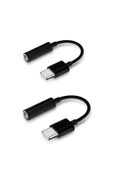 Choice محول USB نوع C إلى 3.5 ملم أسود اللون (قطعتان) مع كابل صوت جاك 3.5 ملم...