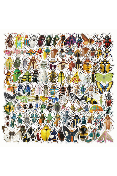 Choice3 200PCS 10/50/100/200pcs Retro Insect Beetle Graffiti Stickers Decals ...