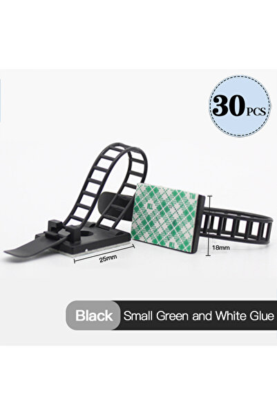 Choice Black 30PCS 10/20/30PCS Cable Tie Wire Management Clips Cable Organize...