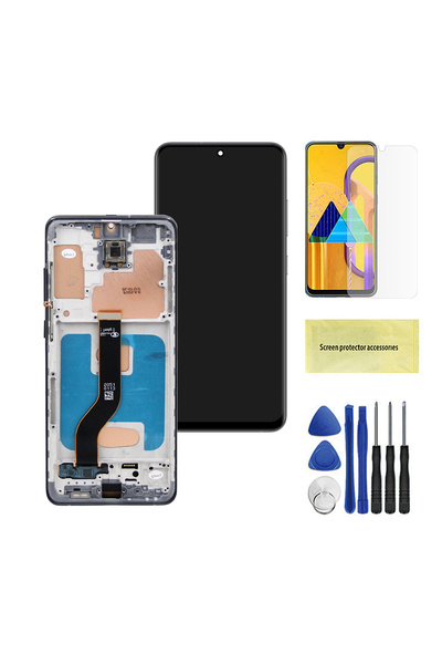 Choice3 شاشة LCD سوداء مع إطار لـ S20 Plus/S20+ G985 G986 بجودة TFT مع إطار و...