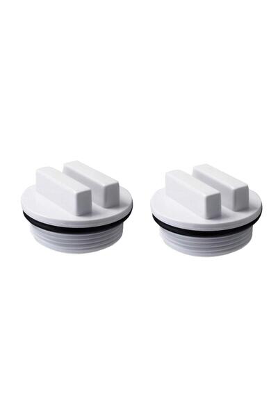 Choice WHITE 1.5" Threaded Pool Spa Return Winterizing Filter Drain Plug with...