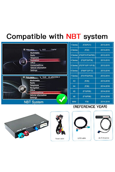 Choice وحدة NBT CarPlay اللاسلكية لتشغيل CarPlay وAndroid Auto لسيارات BMW NB...