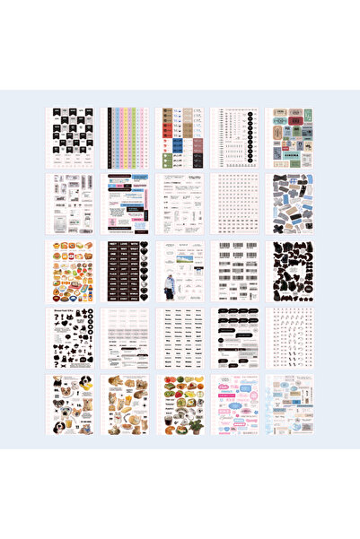Choice S24655-1 Mr Paper 1Style 60 قطعة/كيس كتاب ملصقات فيلمية مقطوعة على شكل...