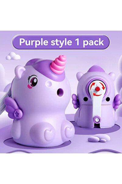 choice2 Purple Unicorn Pen Sharpener for Elementary School Students Hand Cran...